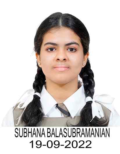 SUBHANA BALASUBRAMANIAN